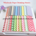 Striped Drinking Straws for Wedding, Colorful Drinking Straws, Paper Straws Bulk